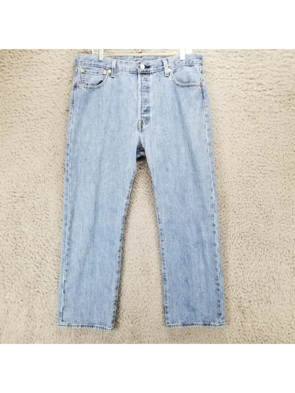 Levis Jeans Mens 36x29 Blue 501 Cotton Denim Button Fly Straight *Read*
